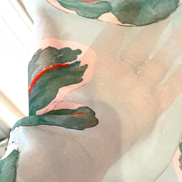 Hutch Anthropologie asymmetrical hem midi skirt tropical - Picture 3 of 6